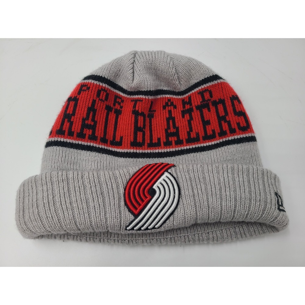 Portland Trail Blazers New Era Beanie Winter Knit Hat Stocking Cap Men NBA Gray